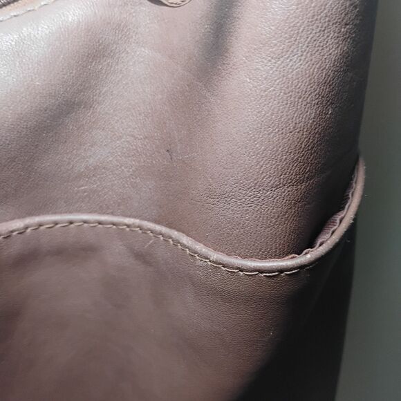 Great American Leather Works 100% Leather Brown Purse Y2K Crossbody /Shoulder - Picture 11 of 16